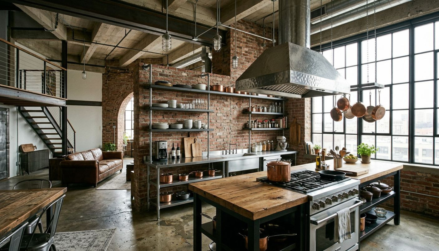 Comment intégrer des éléments métalliques pour dynamiser une cuisine industrielle ?